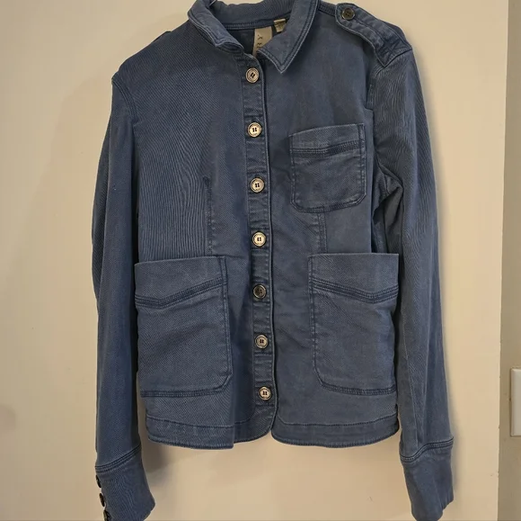 BURBERRY Blue Utility Jacket - Picture 3 of 12
